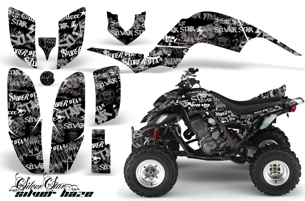 Yamaha Raptor 660 Graphics Silverhaze Silver BlackBG